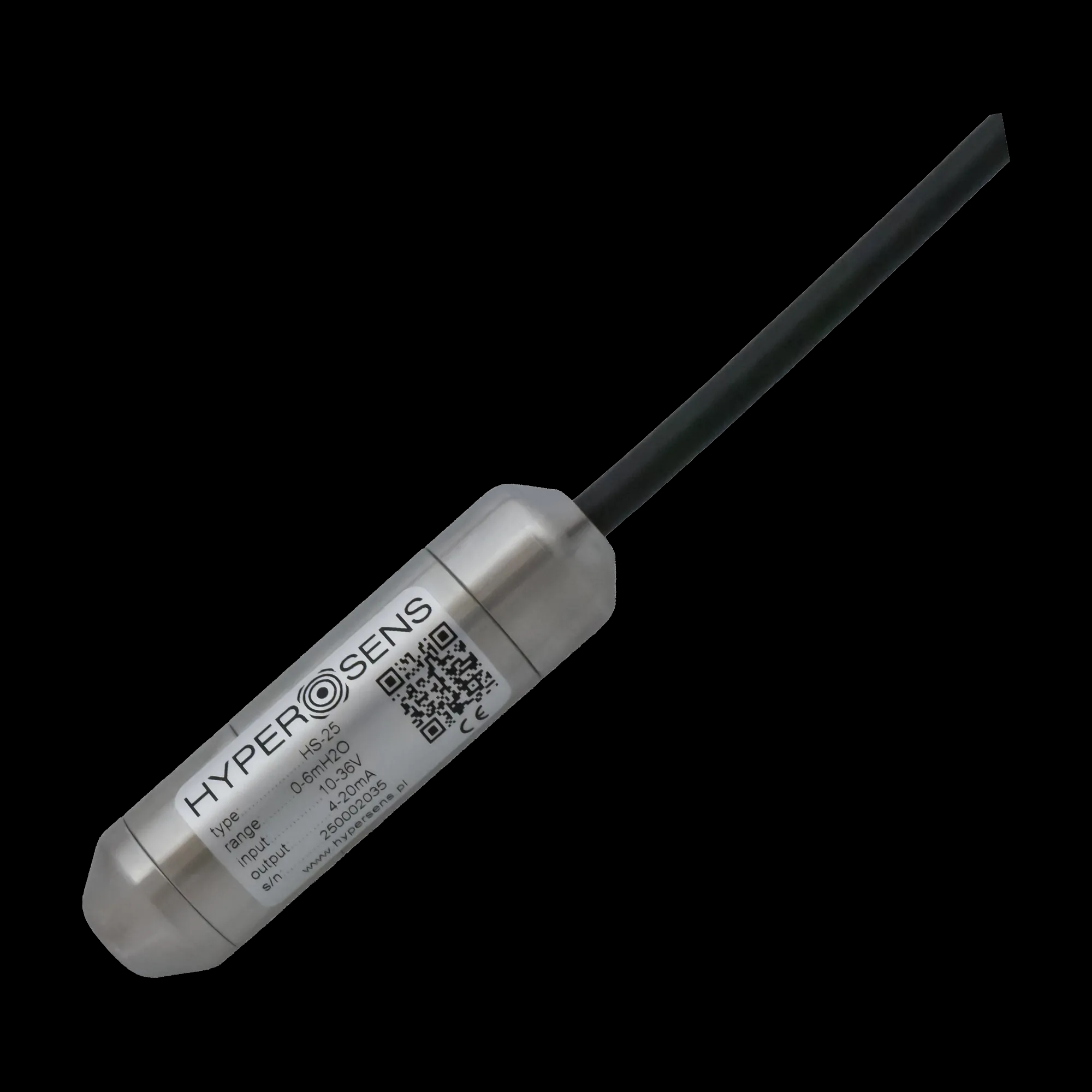 Sonda hydrostatyczna HS-25 do pomiaru poziomu wody czystej i pitnej — Hypersens